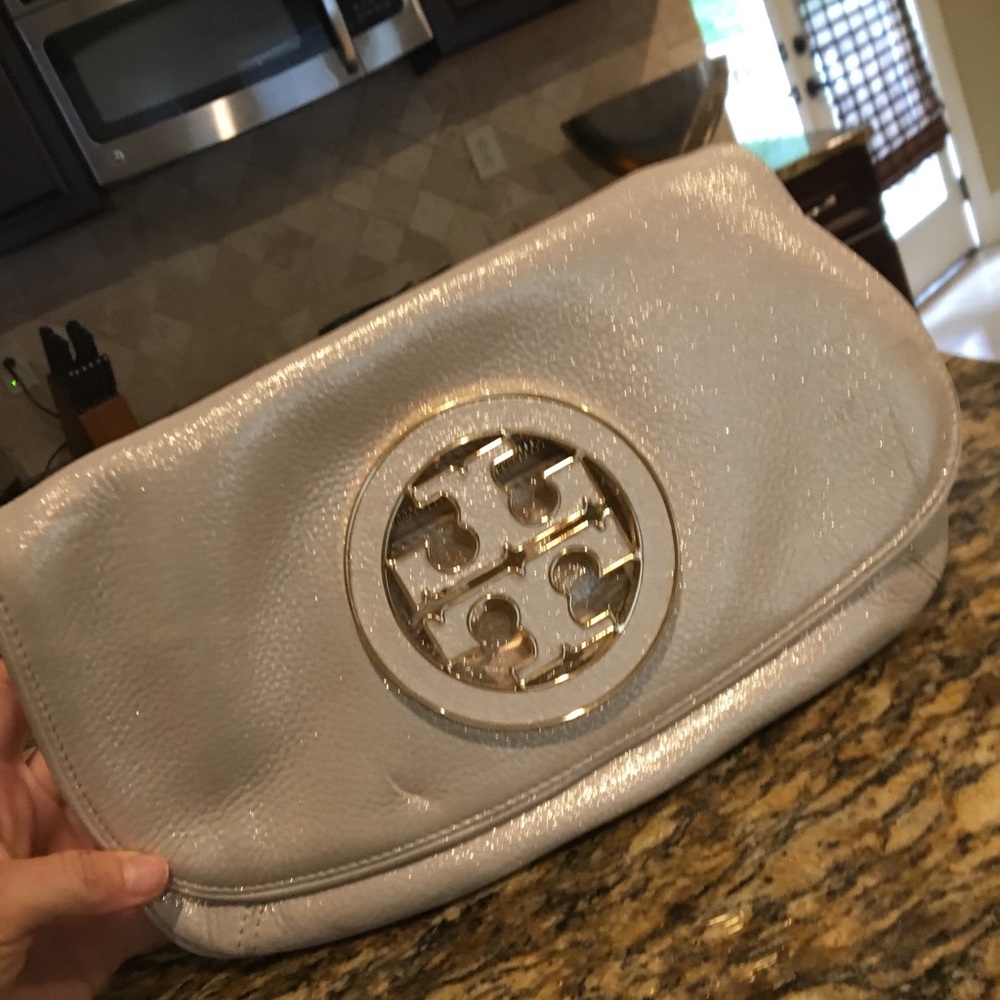 Tory Burch Light Silver Metallic  Purse